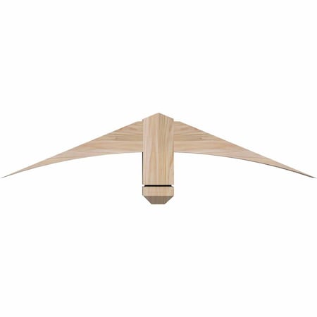 Ekena Millwork Bellingham Smooth Timber Gable Bracket, Douglas Fir, 36"W x 7"H x 3 1/2"D x 3 1/2"F, 5/12 Pitch GBW036X07X0404BEL00SDF